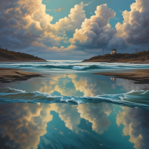 Coastal Reflection Art Print - Picture 1 of 1